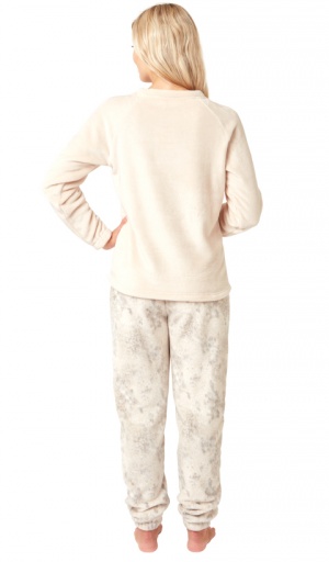 Indigo Sky Cheetah Embroidered Fleece Pyjama